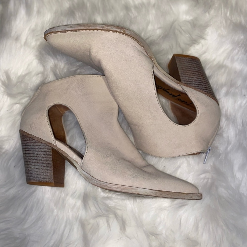 Free people side cutout booties